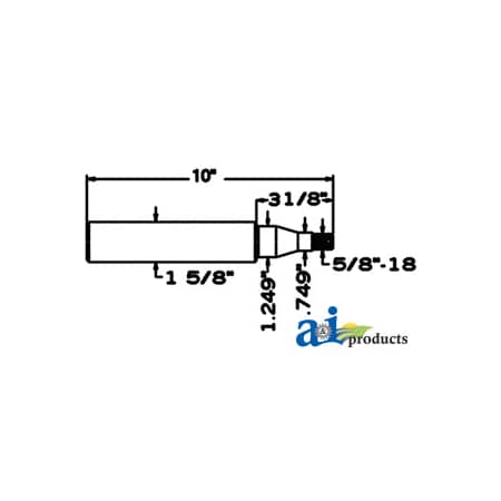 A & I Products Spindle 2" x2.2" x13.2" A-SP1250